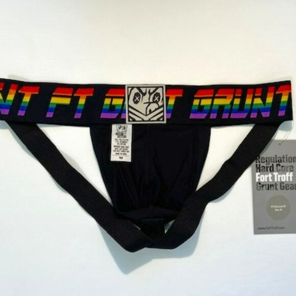 Fort Troff "GRUNT" Size "M" Mesh Pride Athletic Supporter - Black-PRIDE Colors - Picture 2 of 11